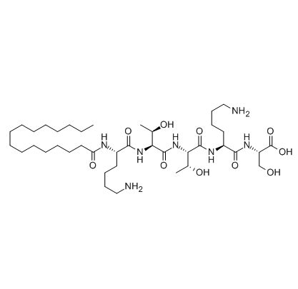 CAS 214047-00-4, 	L-Serine, N2-(1-oxohexadecyl)-L-lysyl-L-threonyl-L-threonyl-L-lysyl-
