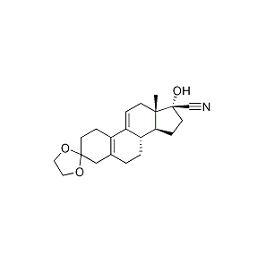 Cyclic-3-(1,2-ethanediylacetal)-17beta-cyano-17alpha-hydroxy-estra-5(10),9(11)-dien-3 CAS 33300-19-5